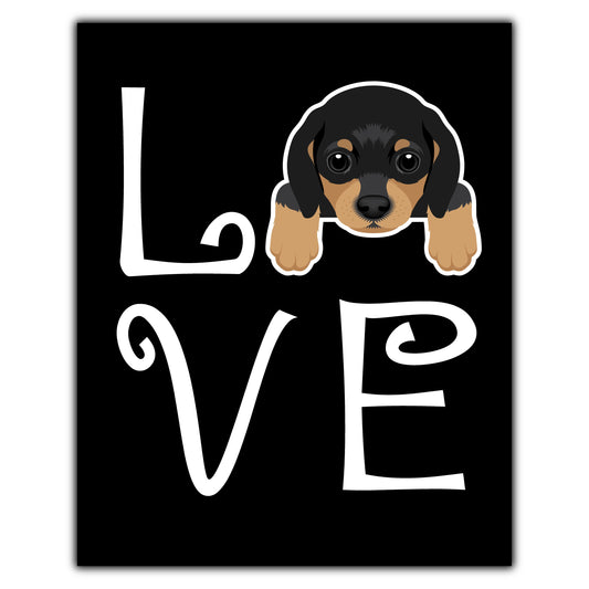 Dachshund Love Dog Owner Weiner Dog Puppy 8"x10" Wall Art Print
