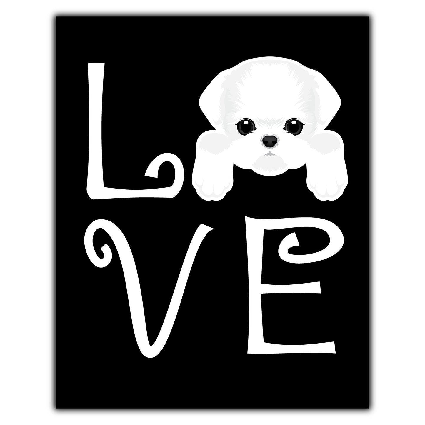 Maltese Love Dog Owner Maltese Puppy 8"x10" Wall Art Print