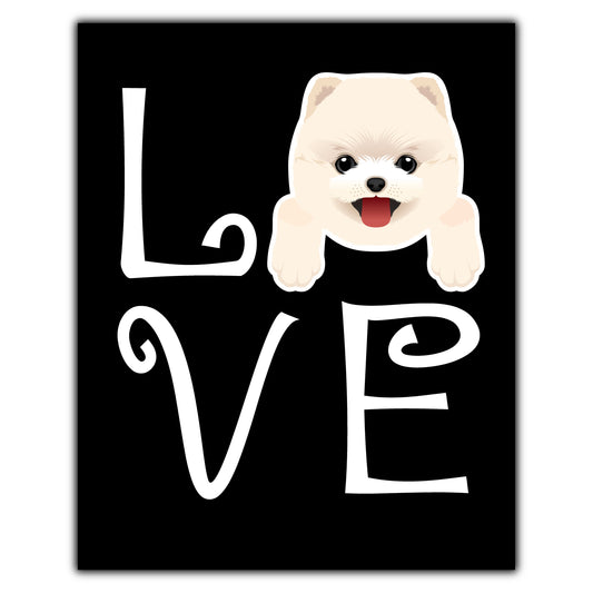 Pomeranian Love Dog Owner Pomeranian Puppy 8"x10" Wall Art Print