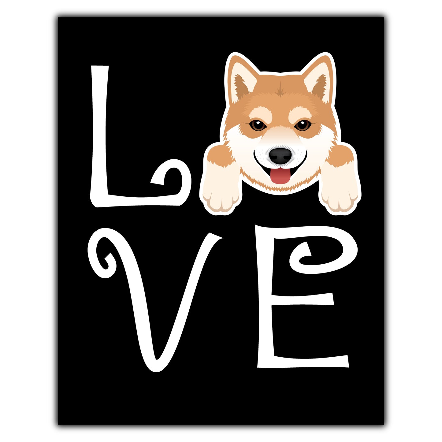 Shiba Inu Love Dog Owner Shiba Inu Puppy 8"x10" Wall Art Print