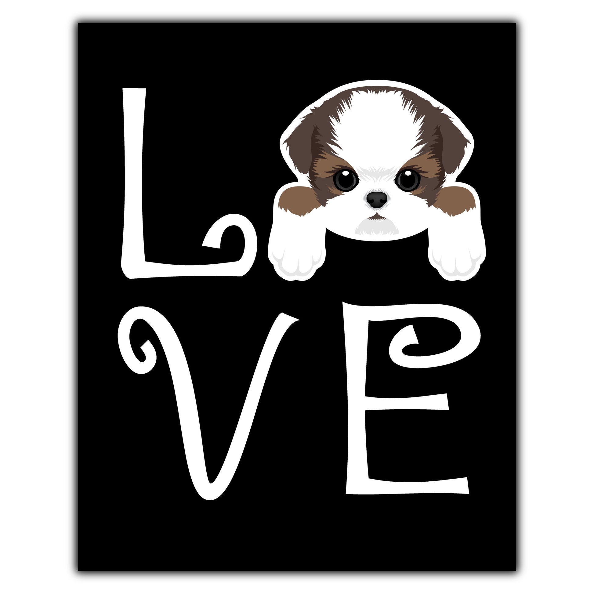 Shih Tzu Love Dog Owner Shih Tzu Puppy 8"x10" Wall Art Print