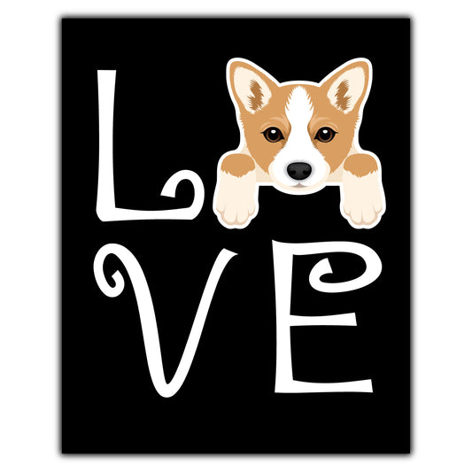 Corgi Love Dog Owner Welsh Corgi Puppy 8"x10" Wall Art Print