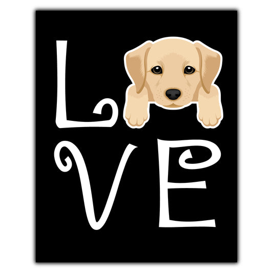Yellow Lab Love Dog Owner Labrador Retriever Puppy 8"x10" Wall Art Print