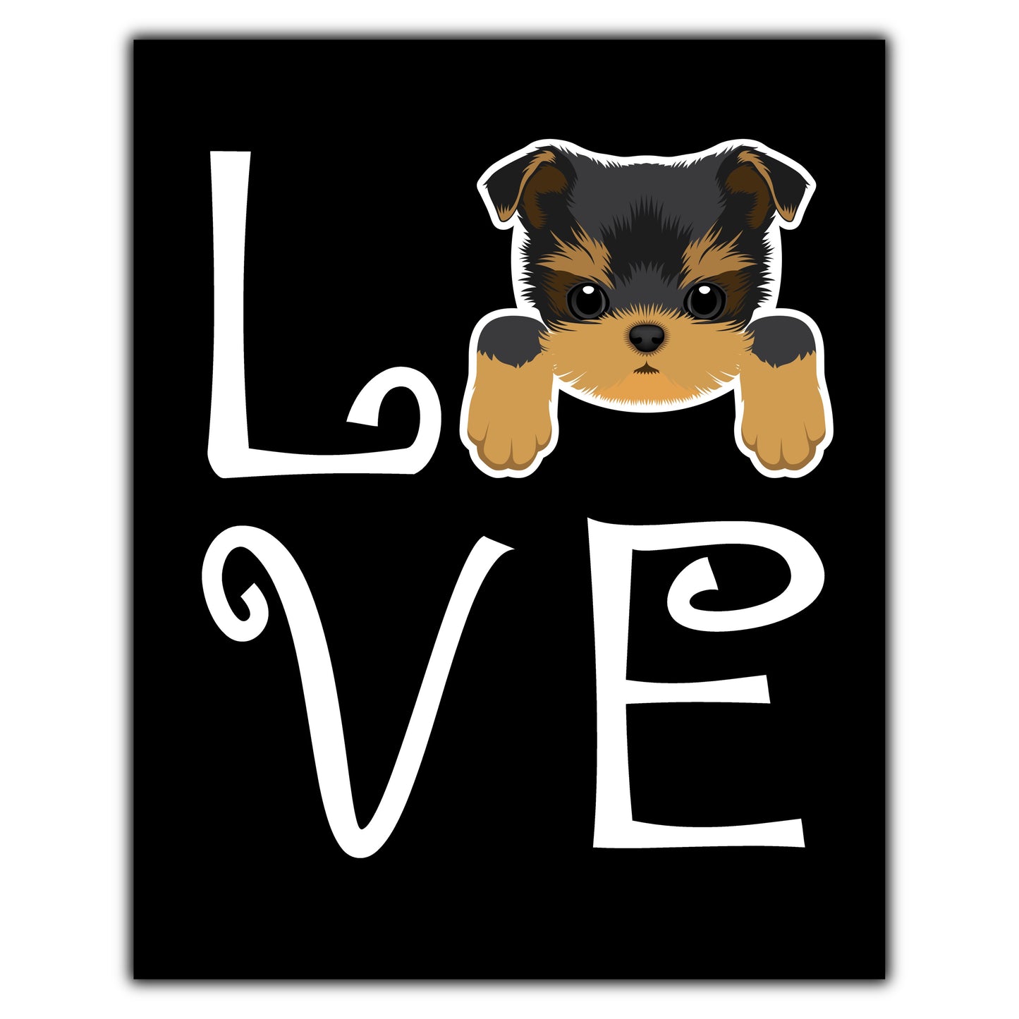 Yorkshire Terrier Love Dog Owner Yorkie Puppy 8"x10" Wall Art Print
