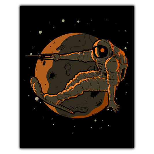 Waterskiing Astronaut Outer Space Spaceman 8"x10" Wall Art Print