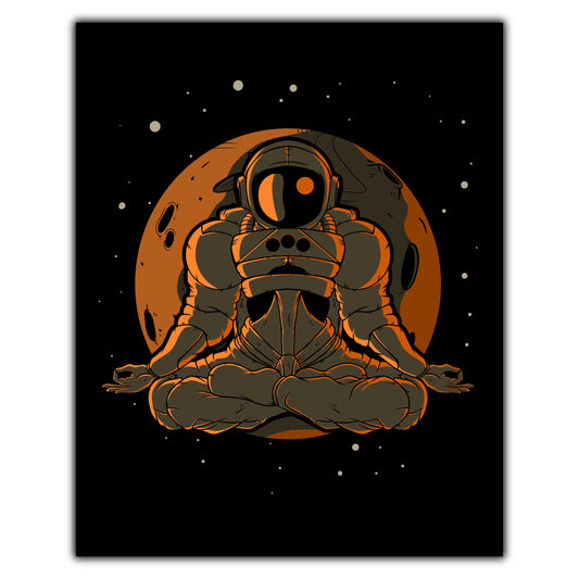 Yoga Pose Astronaut Outer Space Spaceman Yoga 8"x10" Wall Art Print