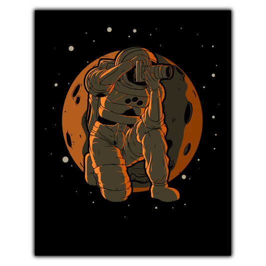 Photographer Astronaut Outer Space Spaceman Photography 8"x10" Wall Art Print