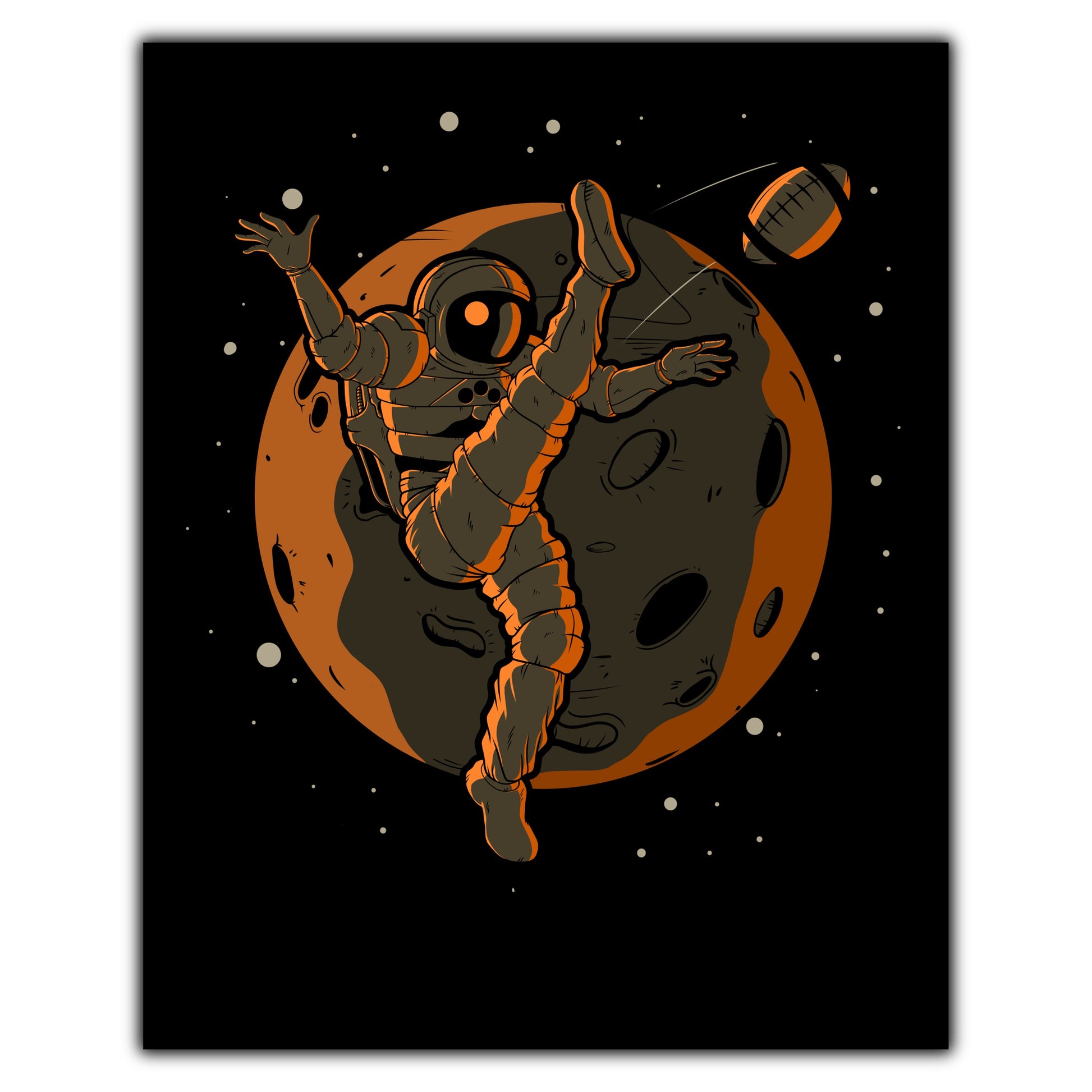 Punter Astronaut Outer Space Spaceman Football 8"x10" Wall Art Print