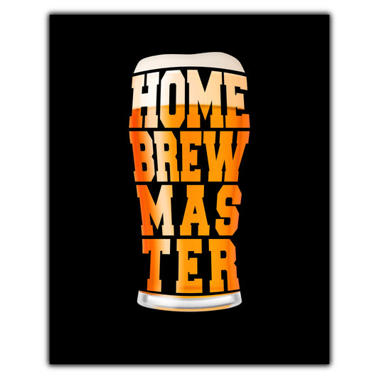 Home Brewmaster Beer Pint Glass Homebrewer 8"x10" Wall Art Print