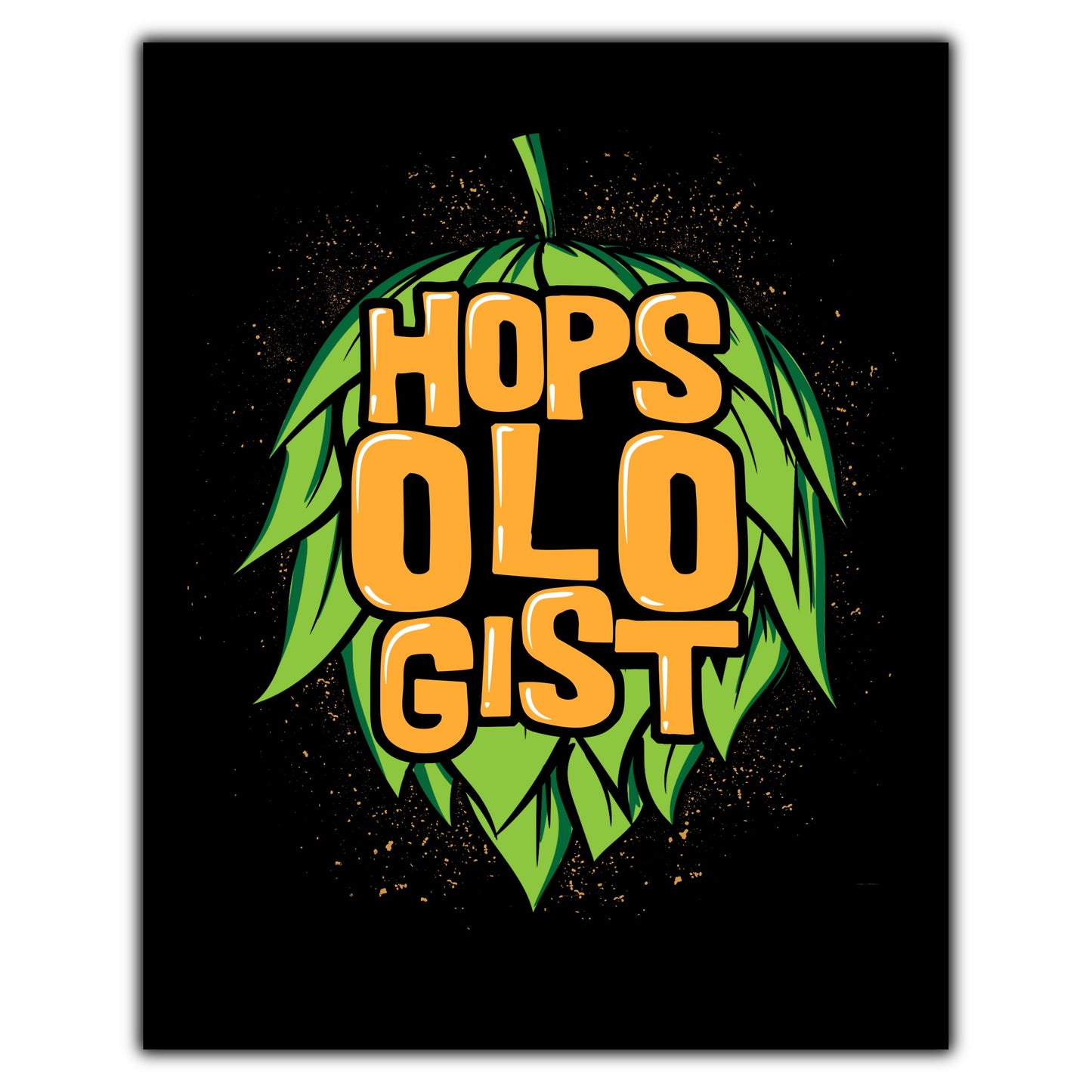 Hopsologist Funny Craft Beer Drinking 8"x10" Wall Art Print