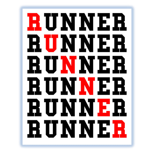Repeating Runner Running 8"x10" Wall Art Print