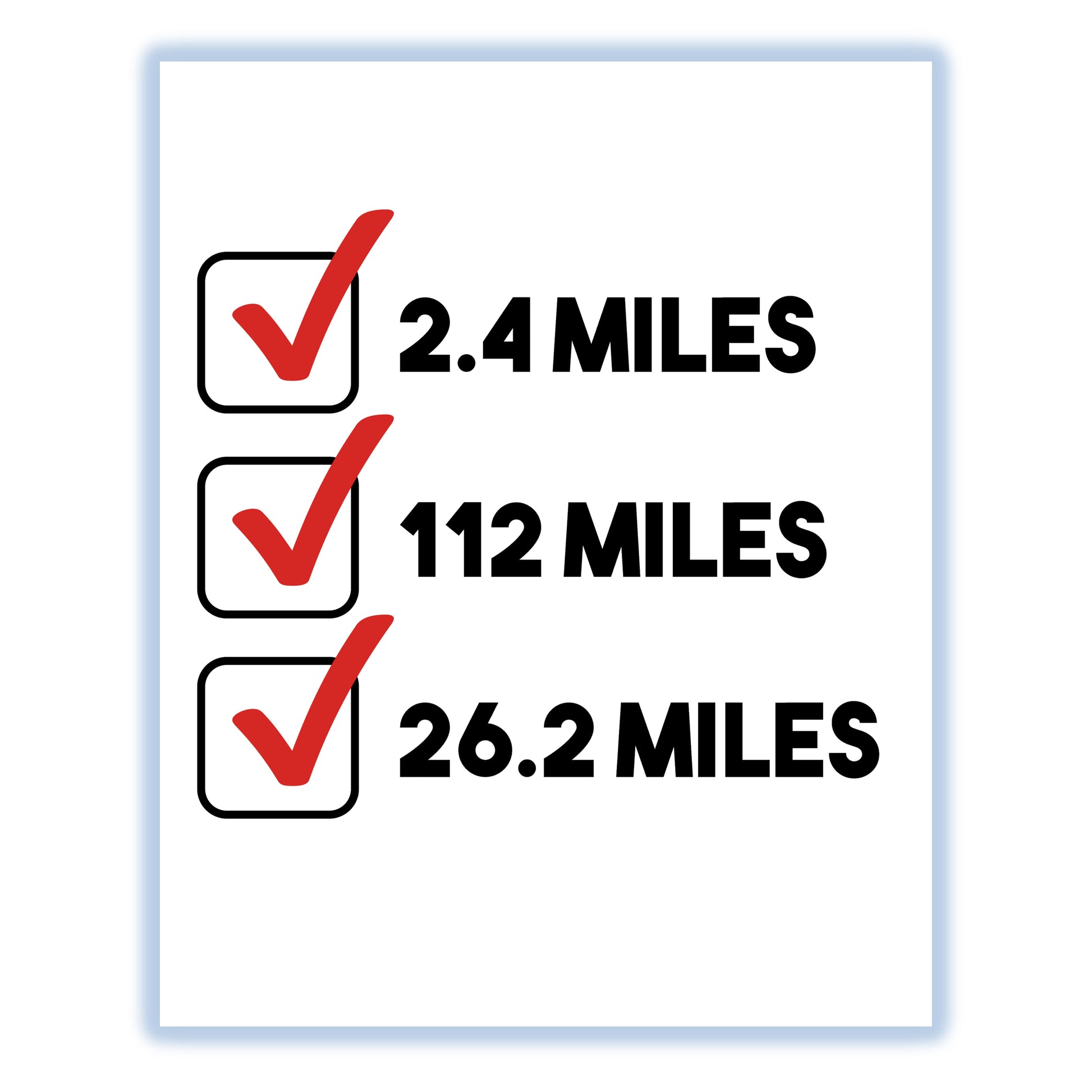 Triathlon Checklist Triathlete 8"x10" Wall Art Print