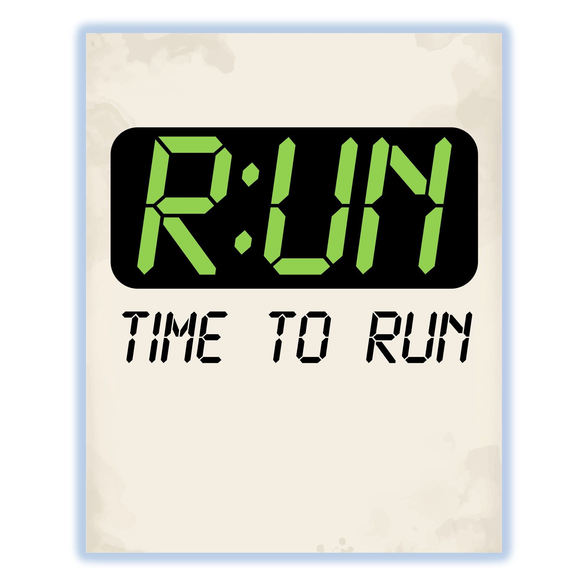 Run O'Clock Time To Run Funny Running Runner 8"x10" Wall Art Print