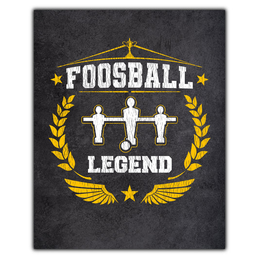 Foosball Legend  Foosball Player 8"x10" Wall Art Print