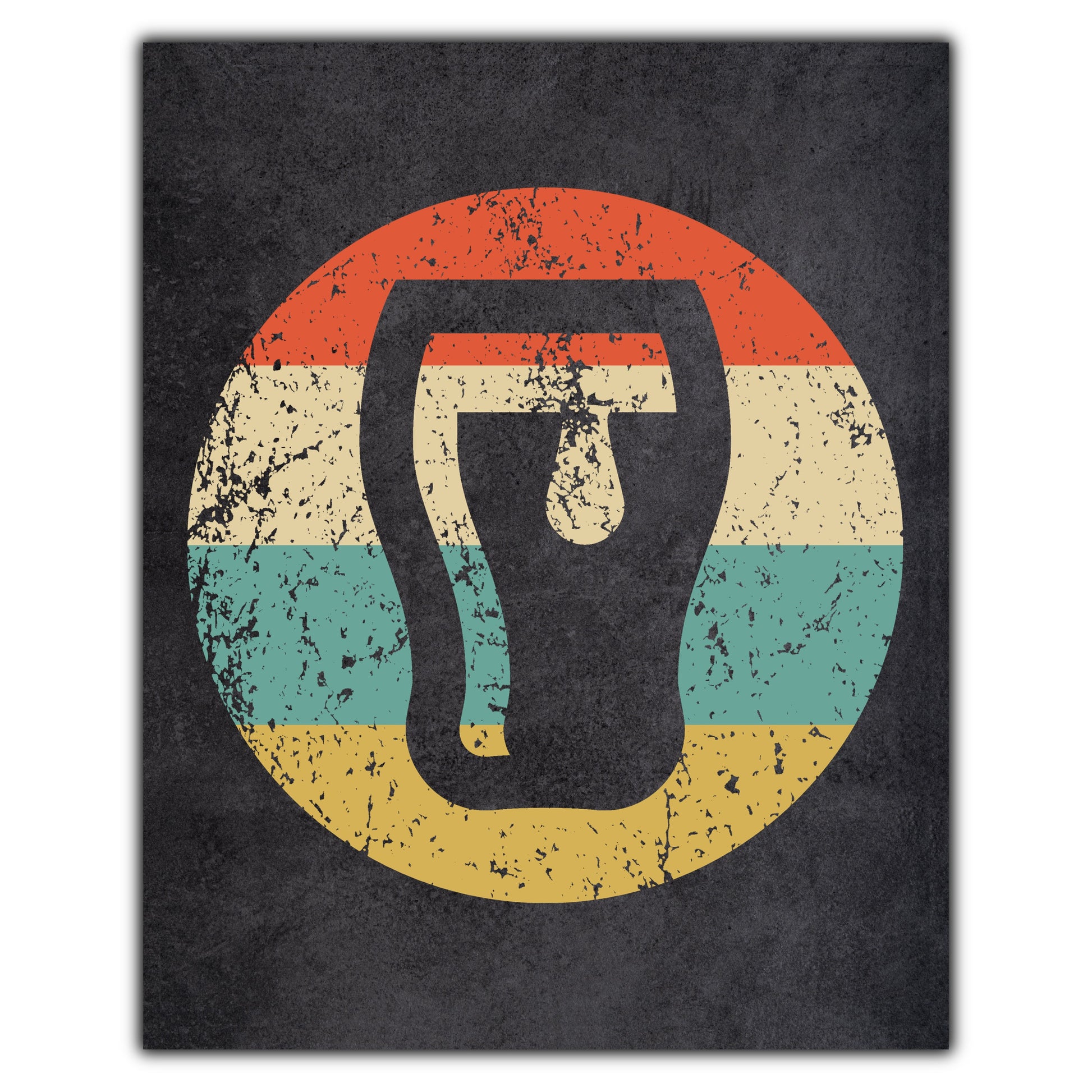 Pint of Beer Craft Beer Icon Retro 8"x10" Wall Art Print