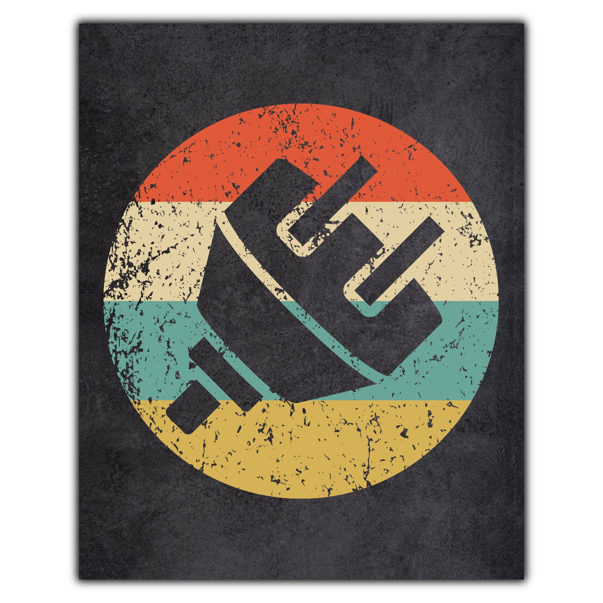 Electric Plug Electrician Icon Retro 8"x10" Wall Art Print