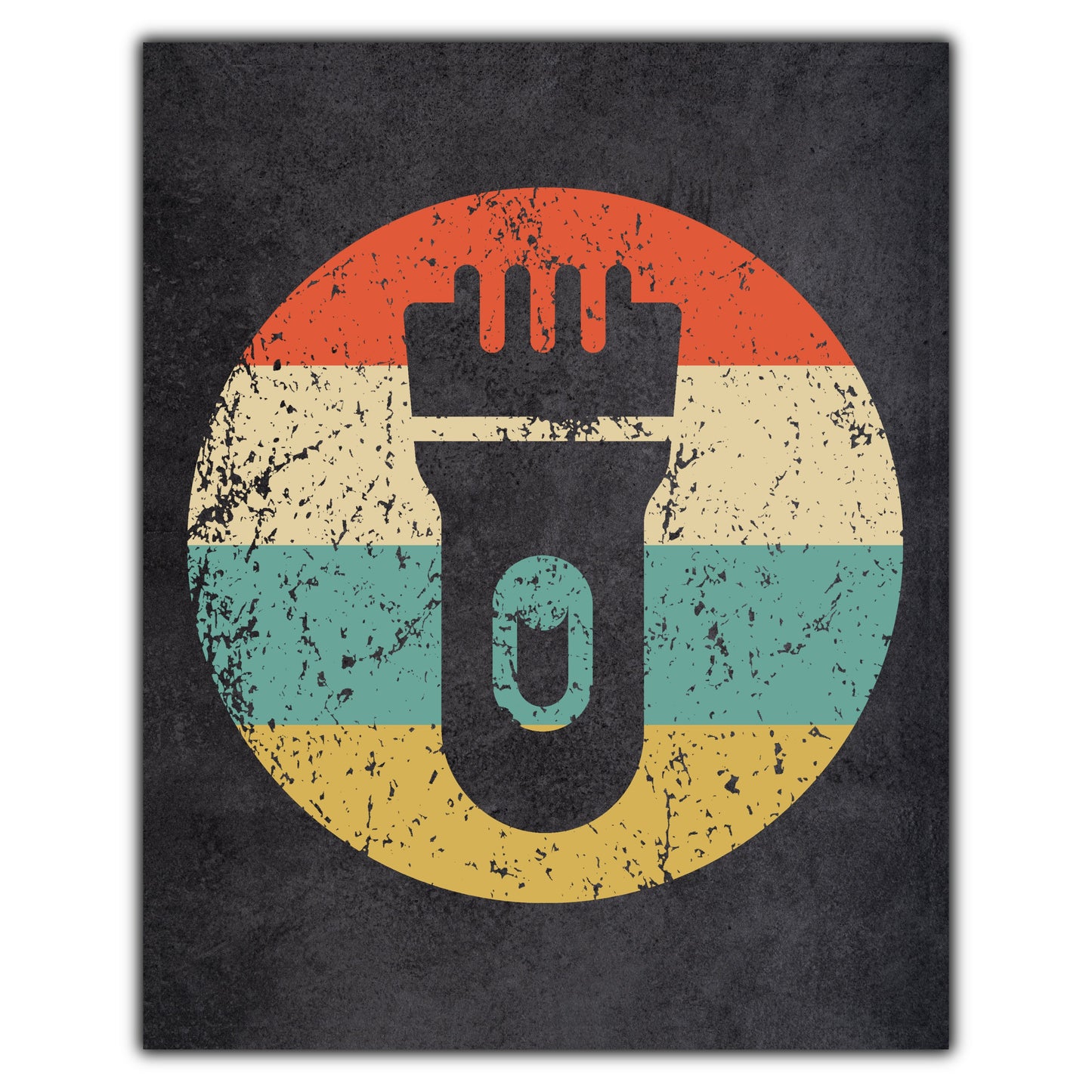 Hair Clippers Barber Hairdresser Icon Retro 8"x10" Wall Art Print