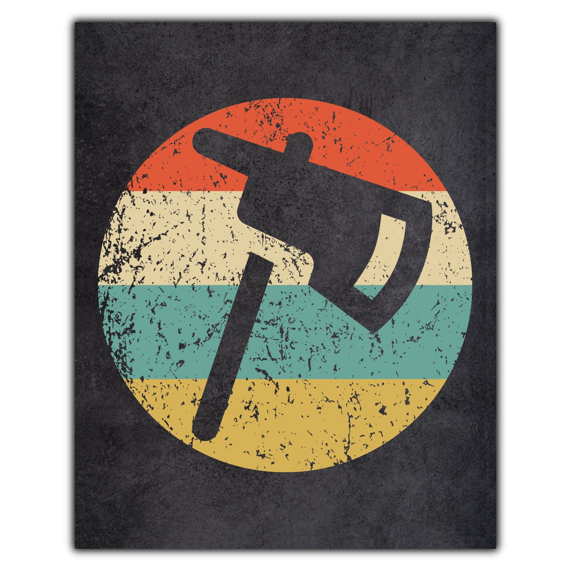 Fire Axe Fireman Firefighter Icon Retro 8"x10" Wall Art Print