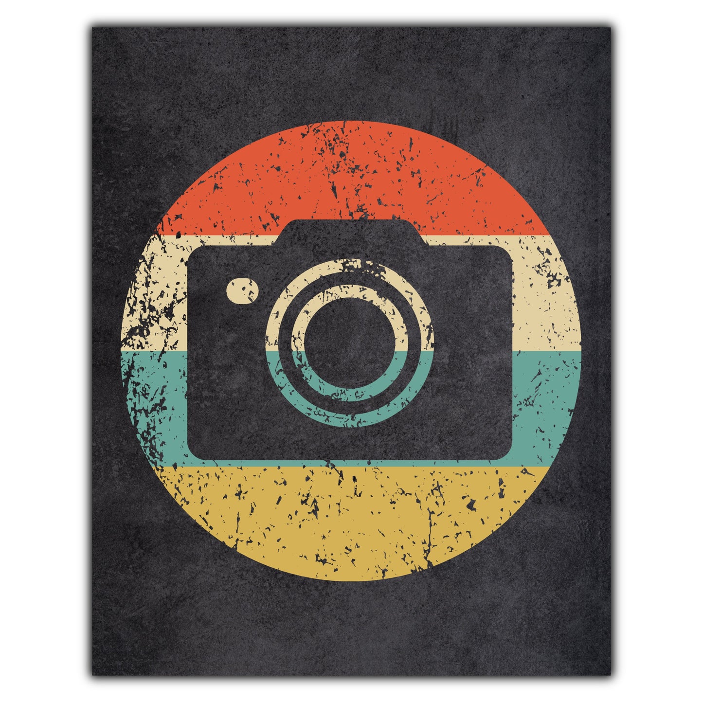 Camera Photographer Icon Retro 8"x10" Wall Art Print