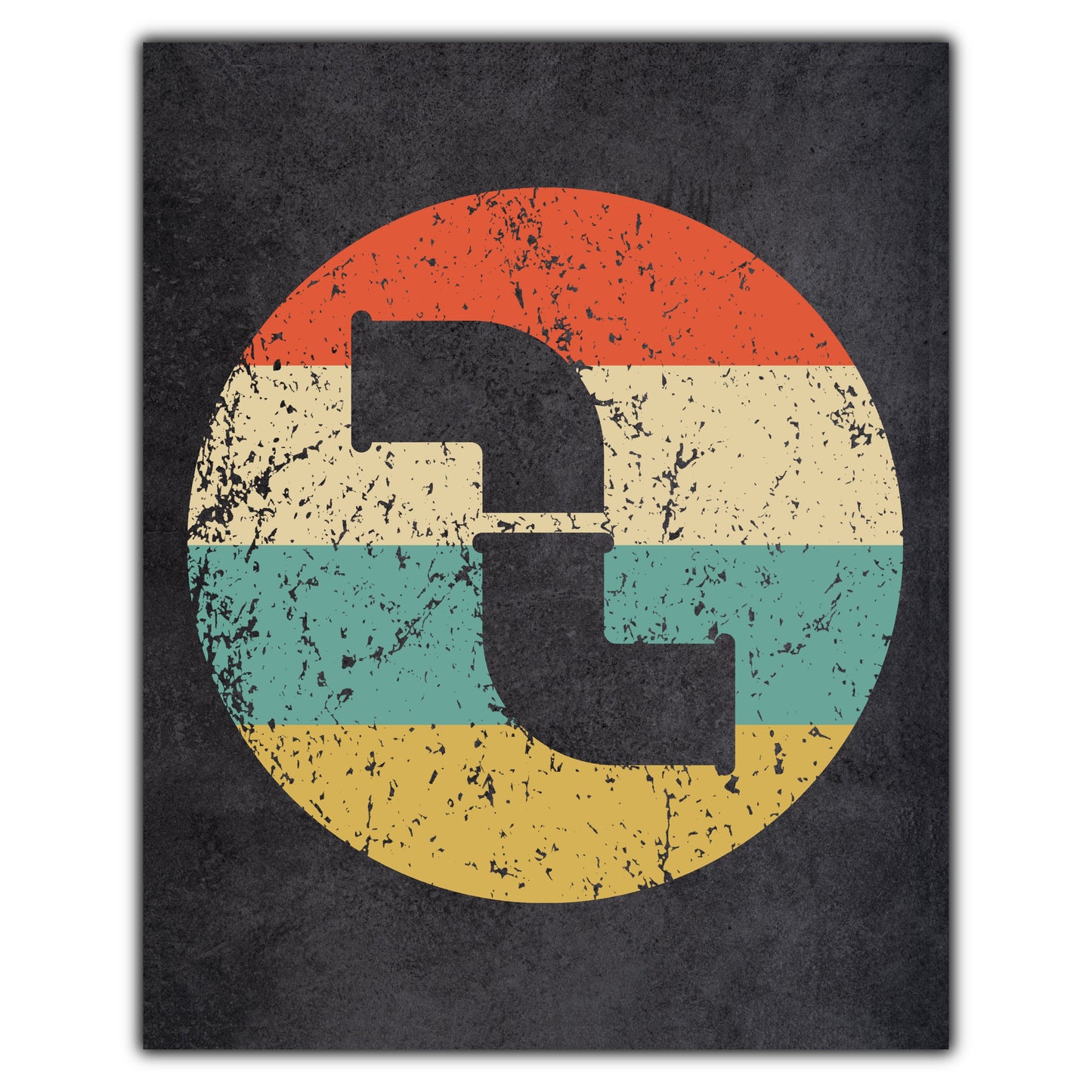 Water Pipes Plumber Icon Retro 8"x10" Wall Art Print