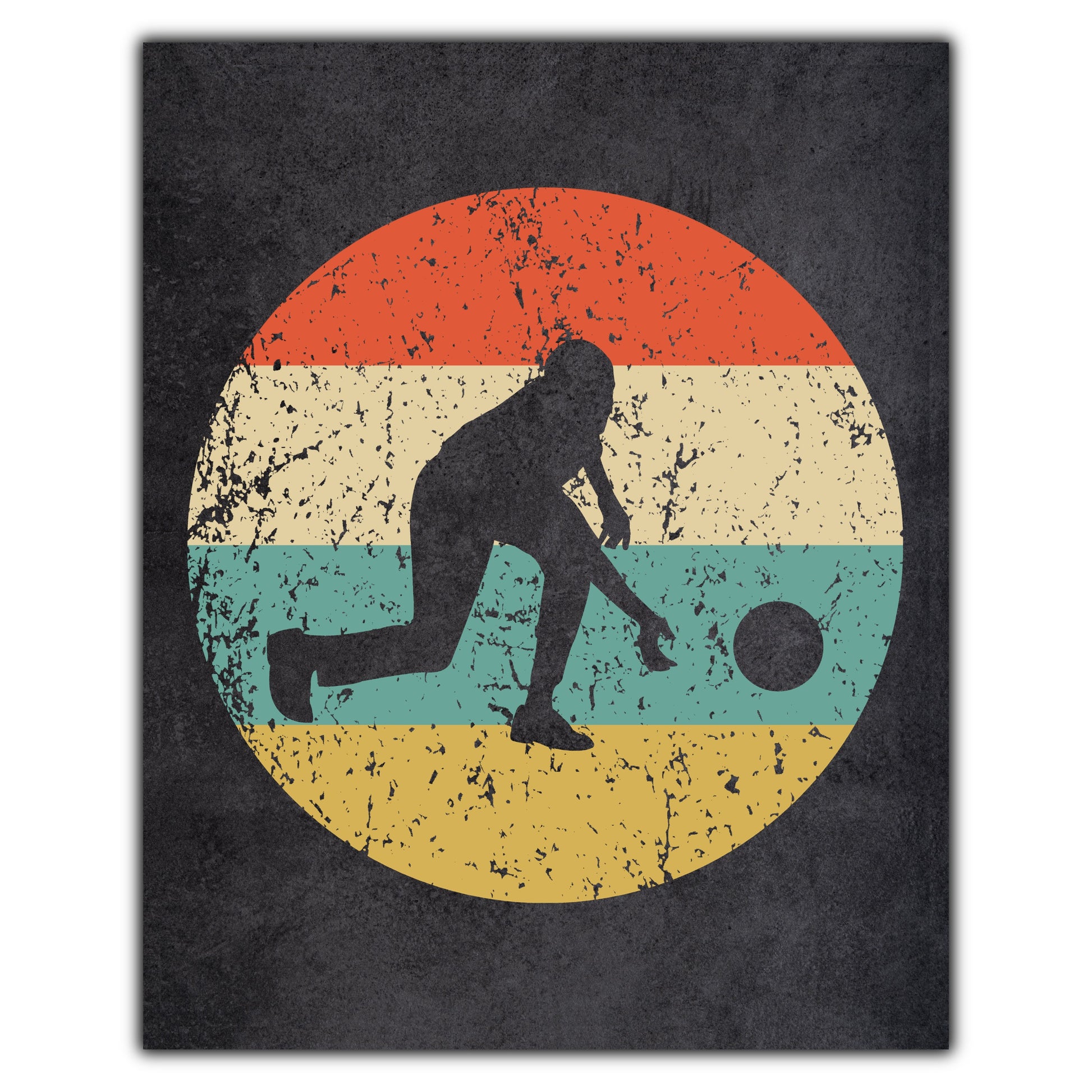 Bowler Bowling Sports Icon Retro 8"x10" Wall Art Print