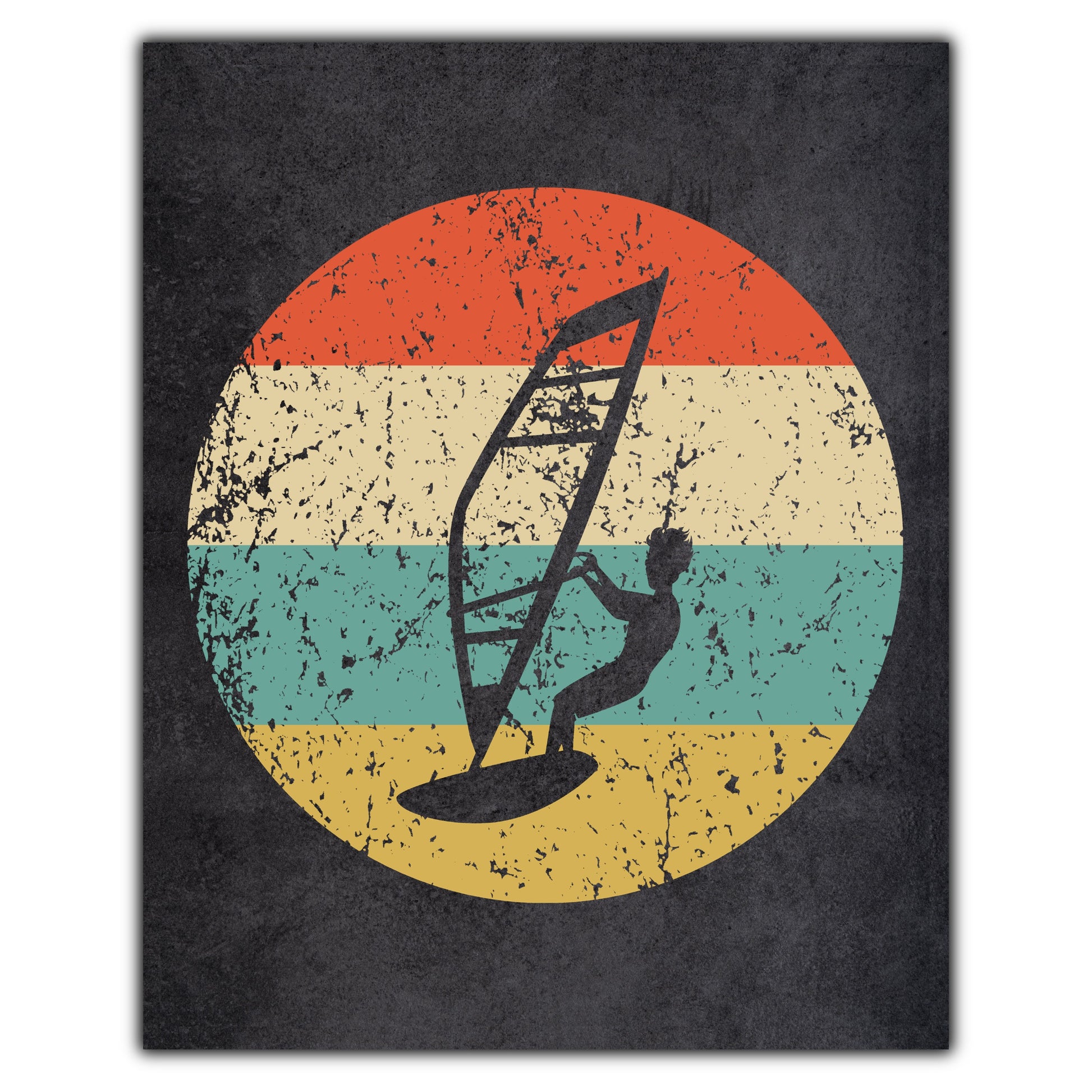 Windsurfing Icon Retro 8"x10" Wall Art Print
