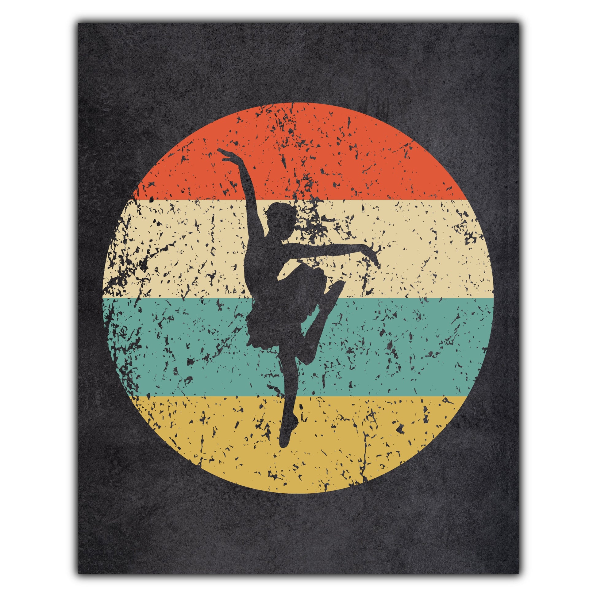 Ballet Ballerina Dance Icon Retro 8"x10" Wall Art Print
