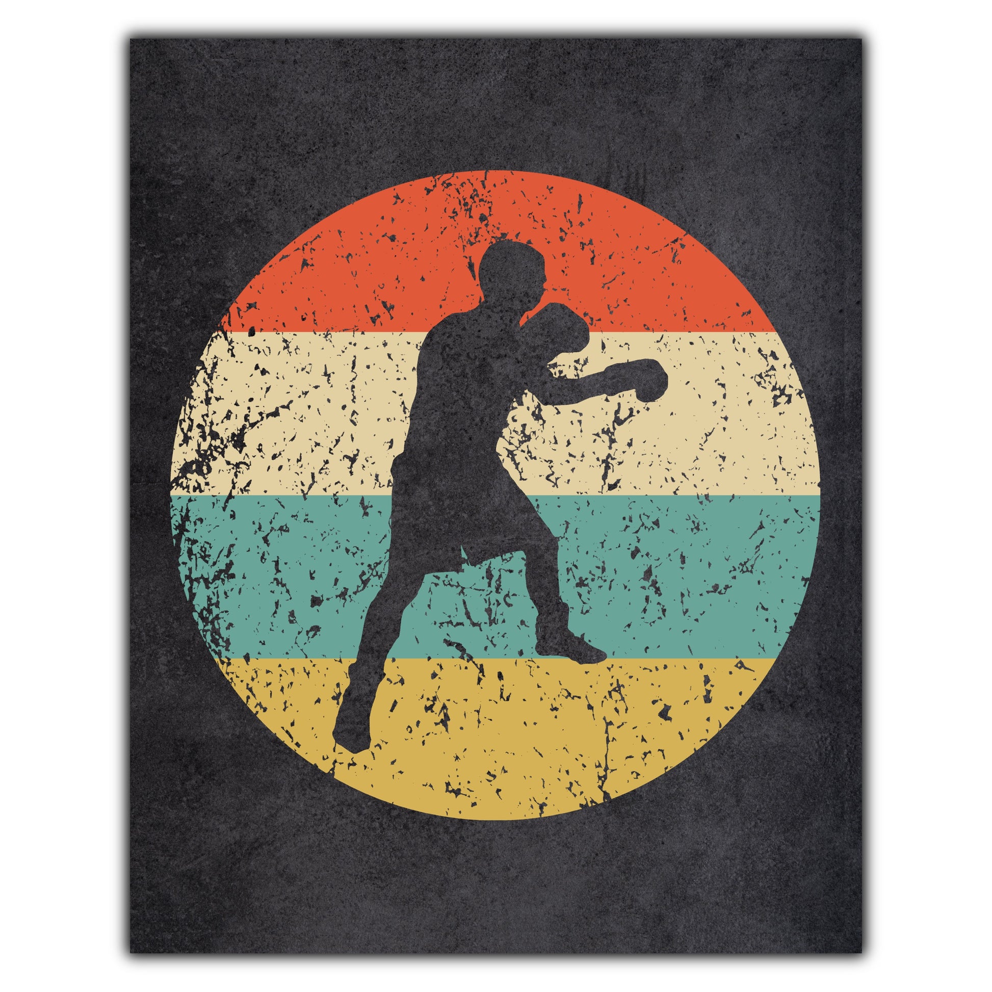 Boxing Boxer Sports Icon Retro 8"x10" Wall Art Print