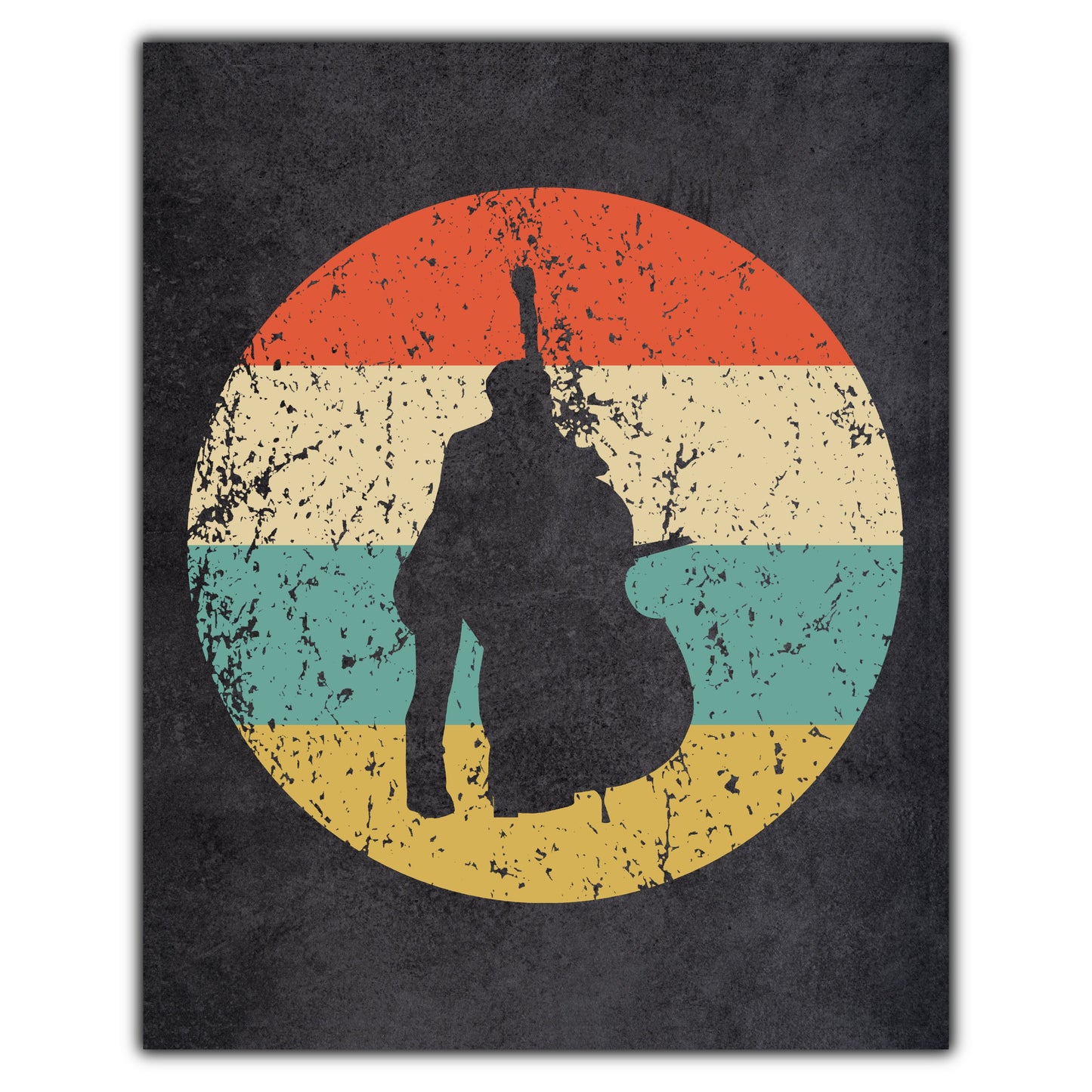 Cello Music Icon Retro 8"x10" Wall Art Print