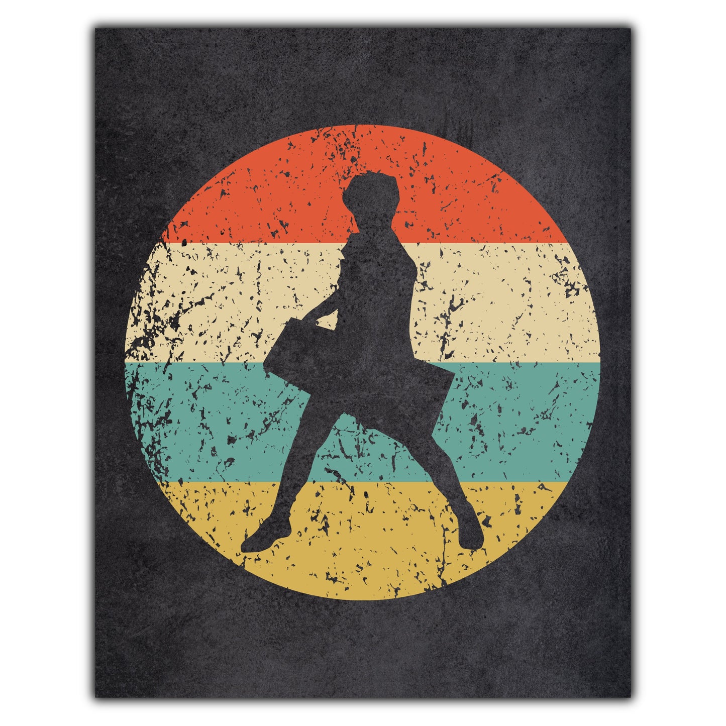 Keytar Music Icon Retro 8"x10" Wall Art Print