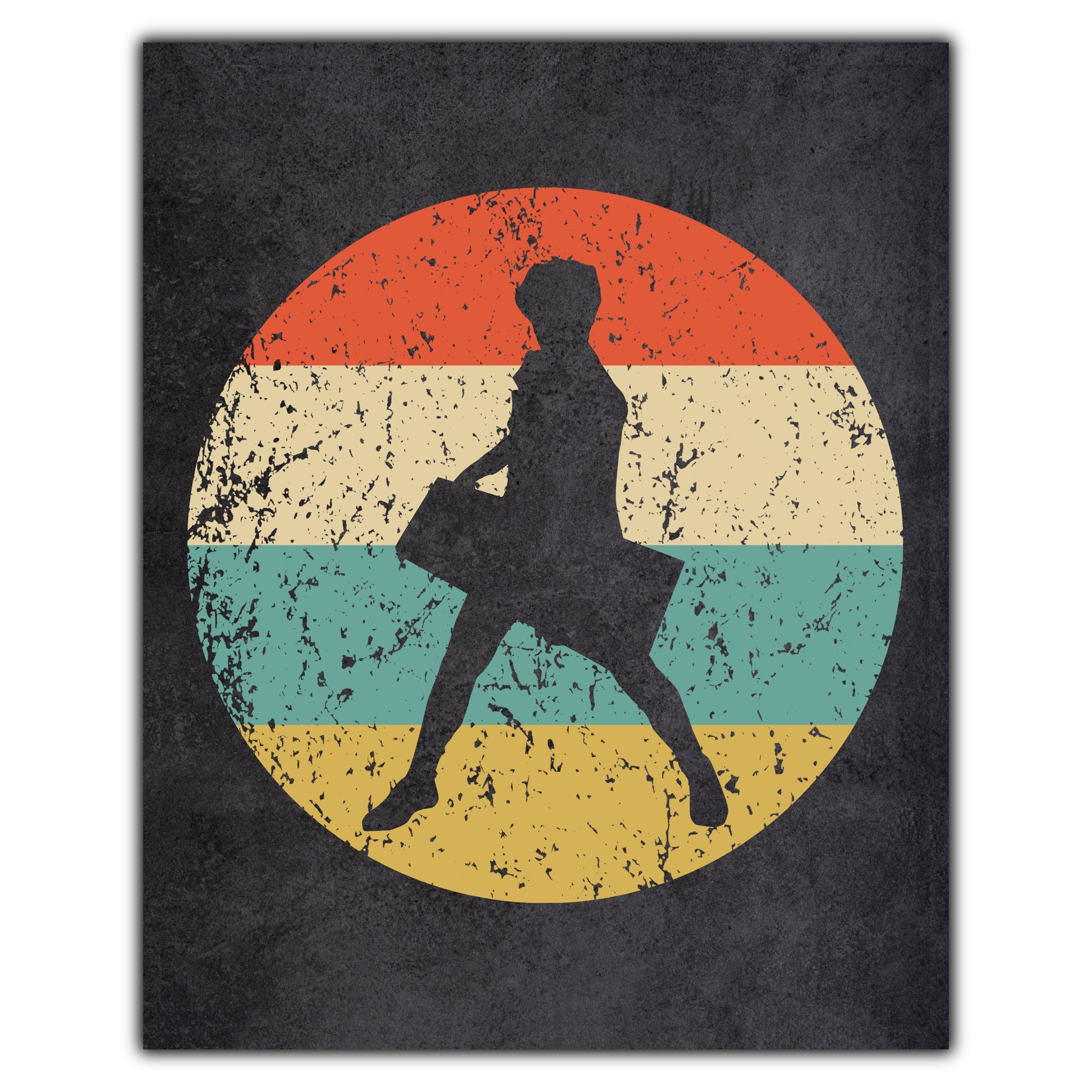 Keytar Music Icon Retro 8"x10" Wall Art Print