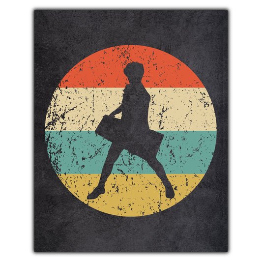 Keytar Music Icon Retro 8"x10" Wall Art Print