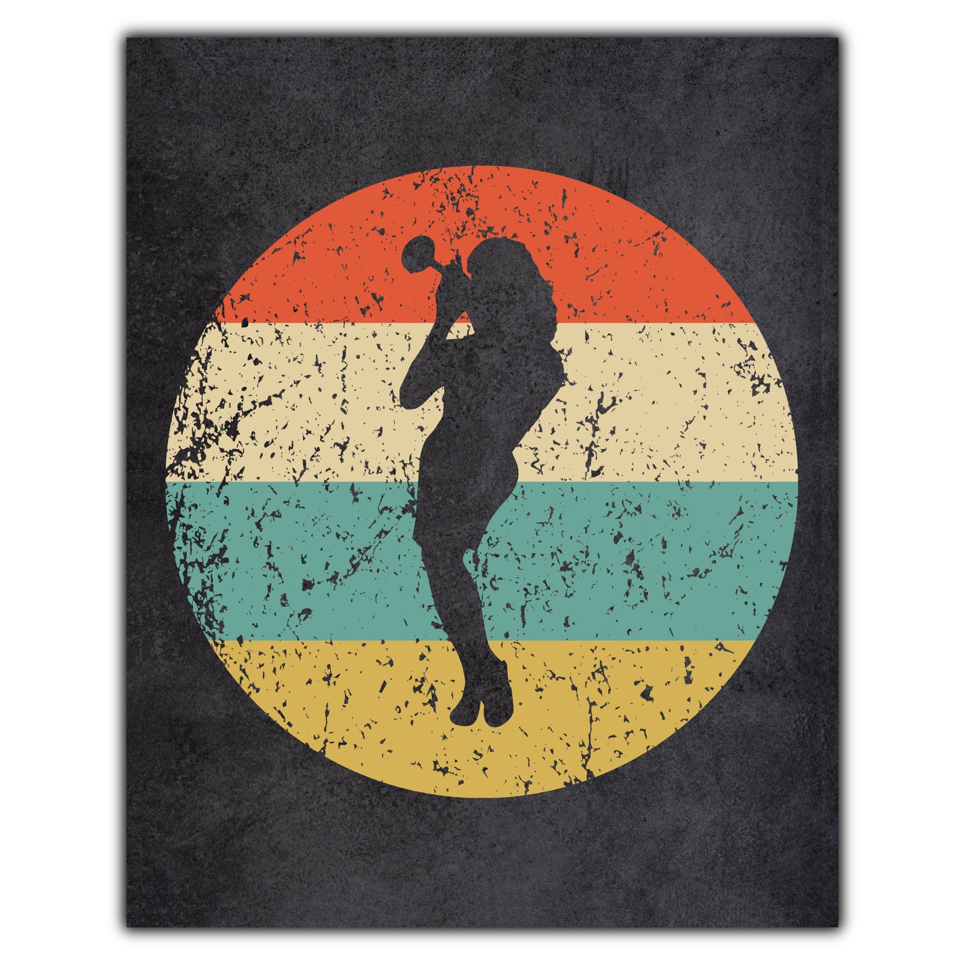 Trumpet Player Music Icon Retro 8"x10" Wall Art Print