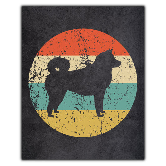 Akita Dog Icon Retro 8"x10" Wall Art Print