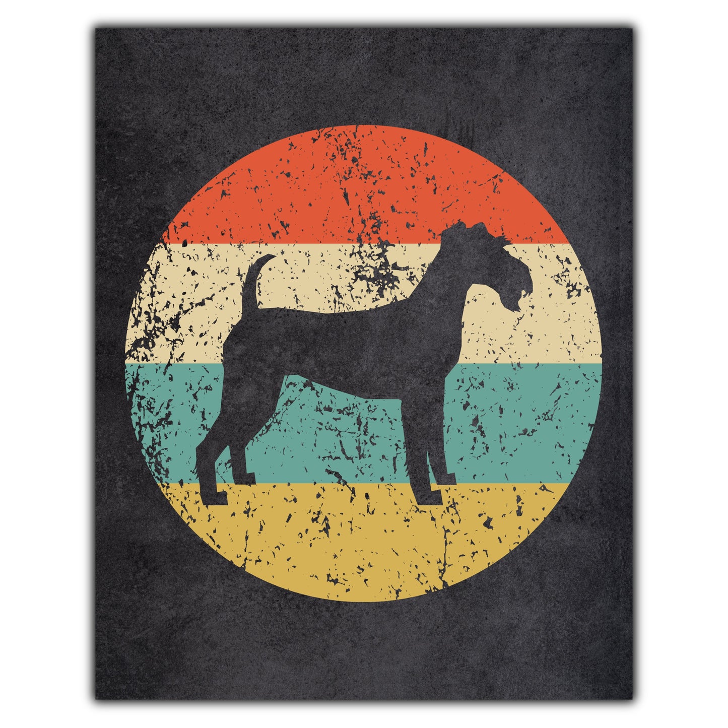 Irish Terrier Dog Icon Retro 8"x10" Wall Art Print