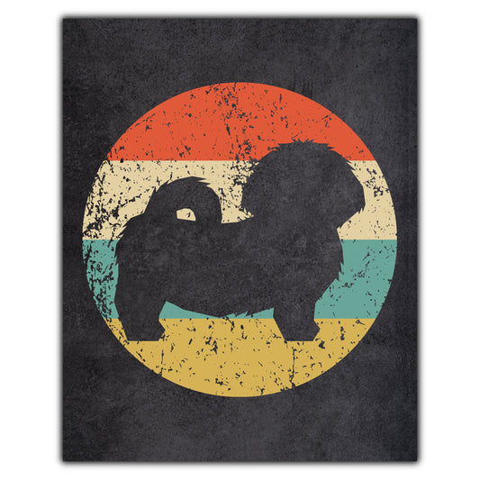 Shih Tzu Dog Icon Retro 8"x10" Wall Art Print