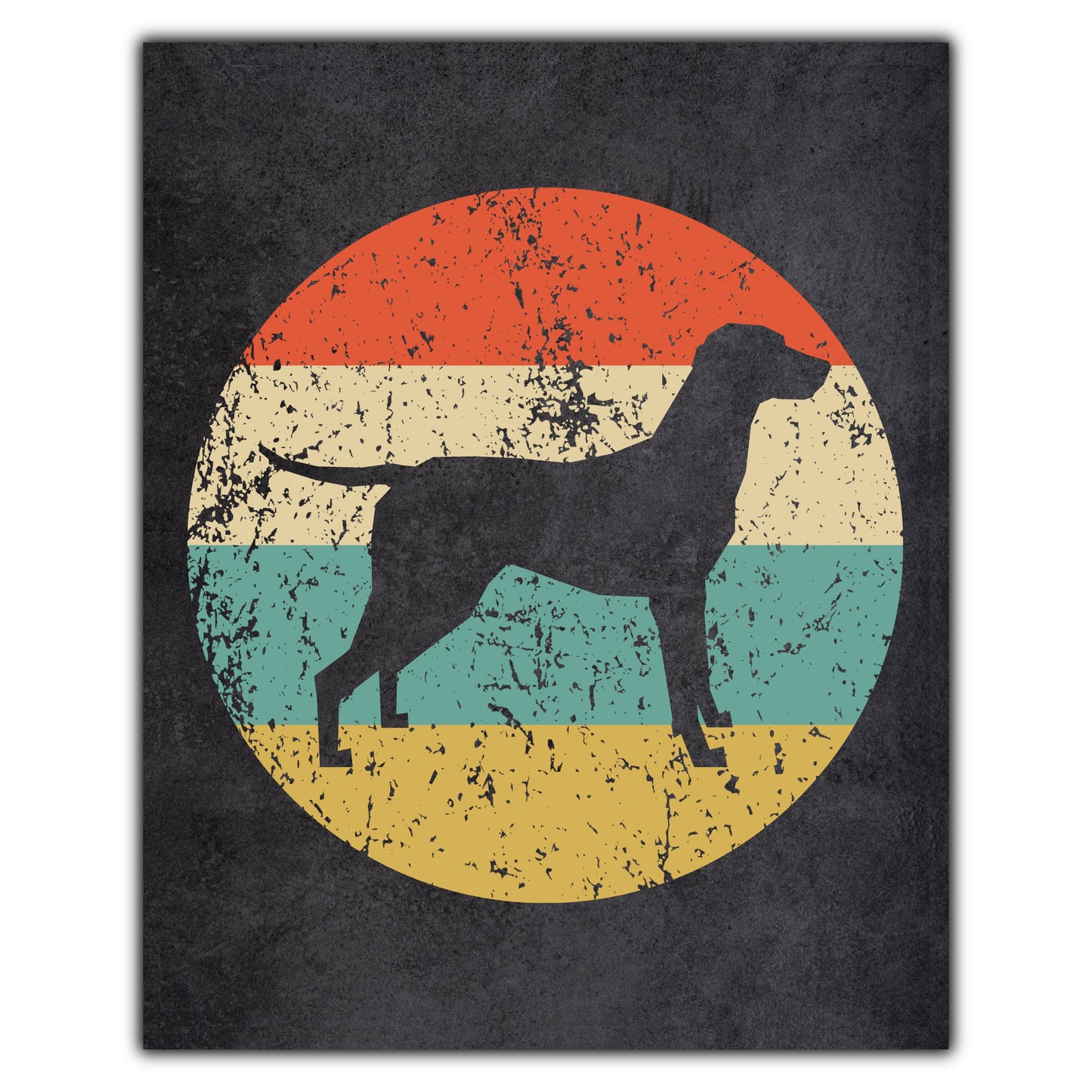 Vizsla Dog Icon Retro 8"x10" Wall Art Print