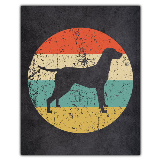 Vizsla Dog Icon Retro 8"x10" Wall Art Print