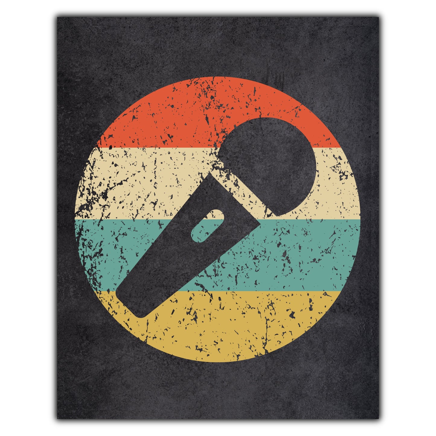 Microphone Singer Music Icon Retro 8"x10" Wall Art Print