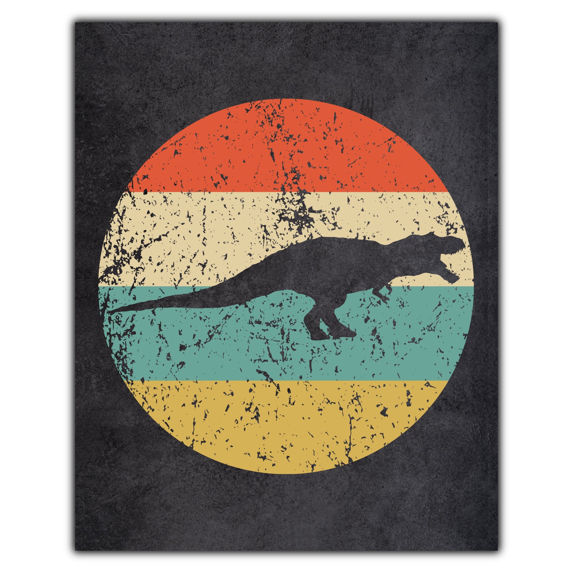 Tyrannosaurus Rex T Rex Dinosaur Icon Retro 8"x10" Wall Art Print