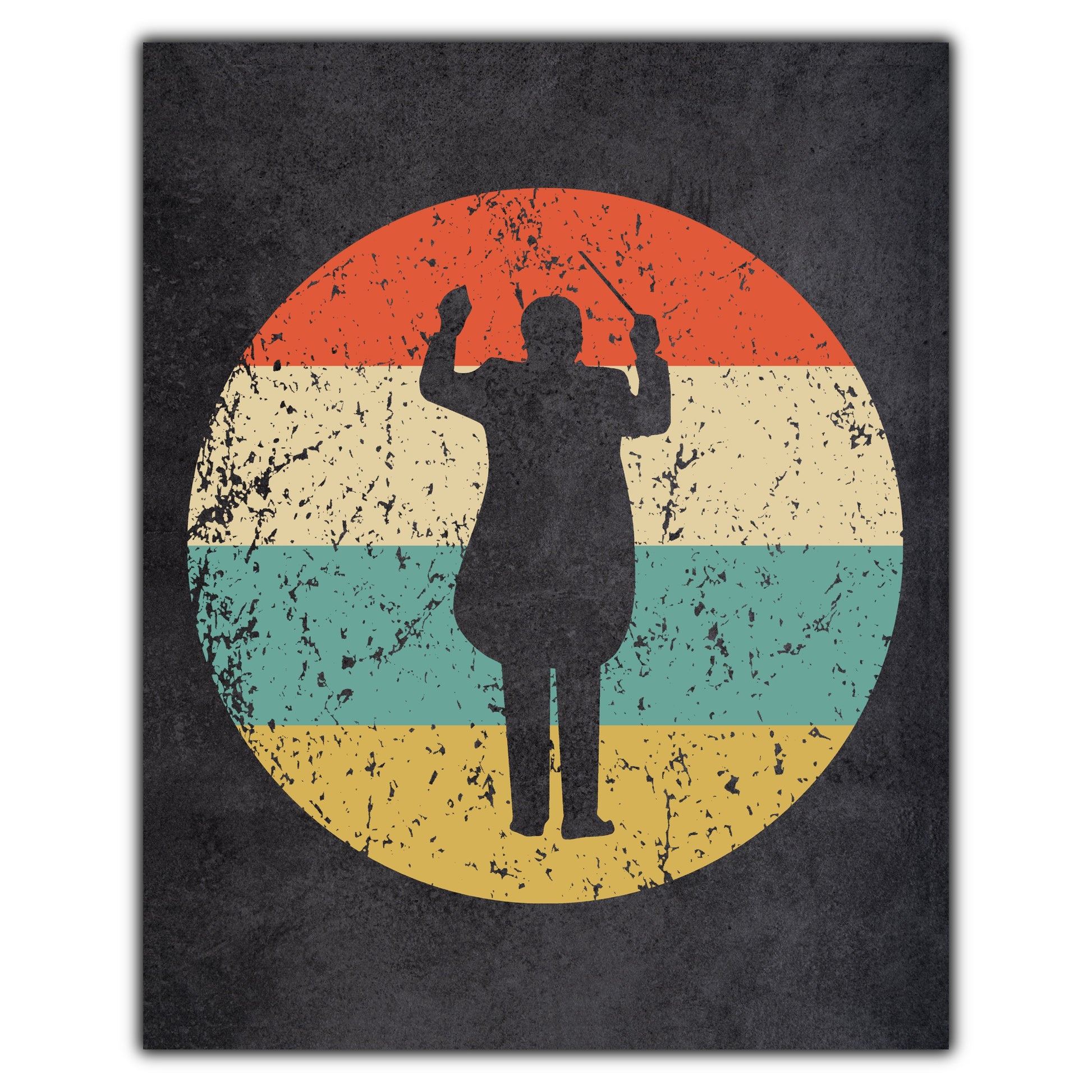 Orchestra Conductor Music Icon Retro 8"x10" Wall Art Print