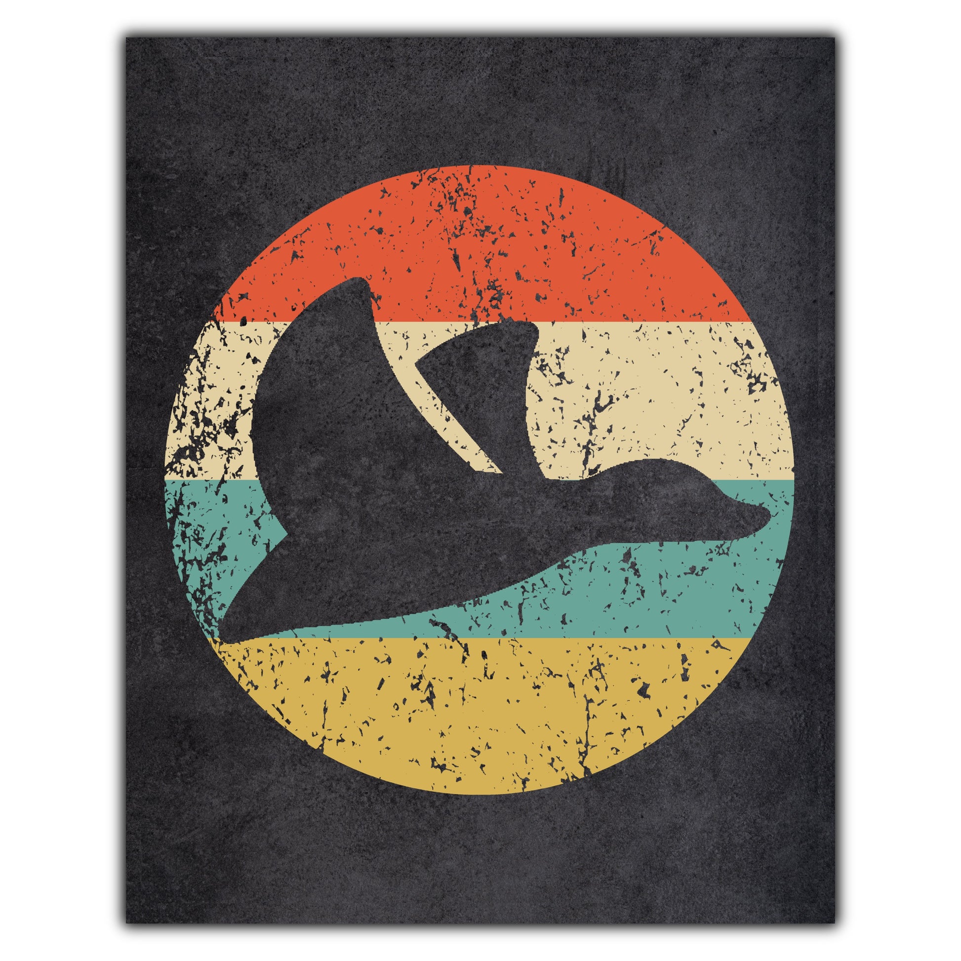 Duck Hunting Icon Retro 8"x10" Wall Art Print