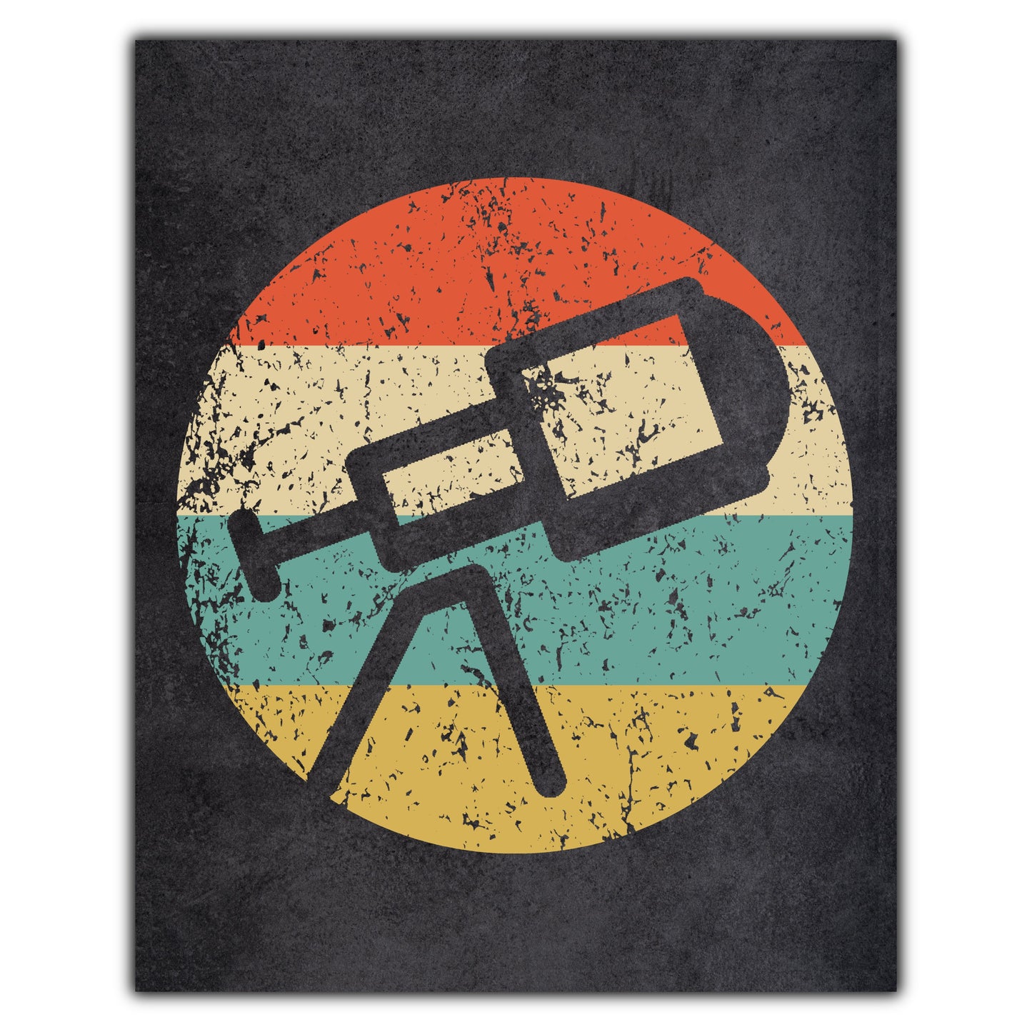 Telescope Astronomy Space Science Icon Retro 8"x10" Wall Art Print