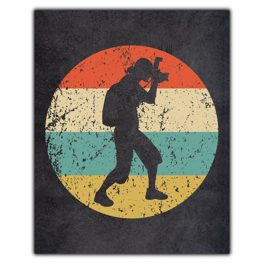 Photographer Icon Retro 8"x10" Wall Art Print