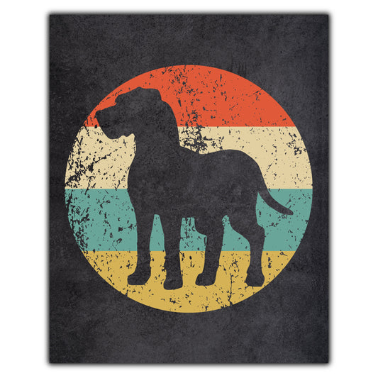 Great Dane Dog Icon Retro 8"x10" Wall Art Print