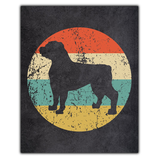 Rottweiler Dog Icon Retro 8"x10" Wall Art Print