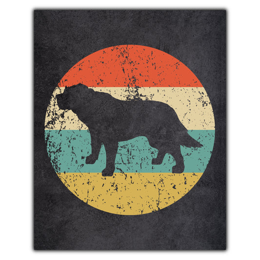 St. Bernard Saint Bernard Dog Icon Retro 8"x10" Wall Art Print
