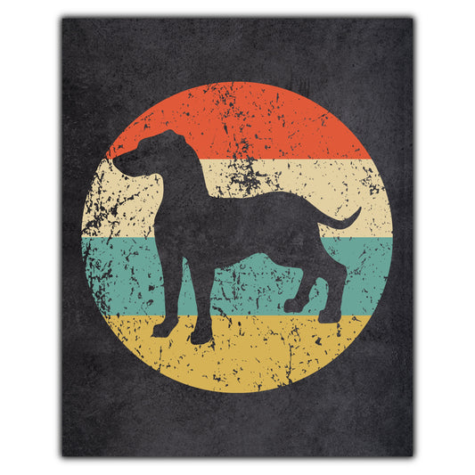 Vizsla Dog Icon Retro 8"x10" Wall Art Print