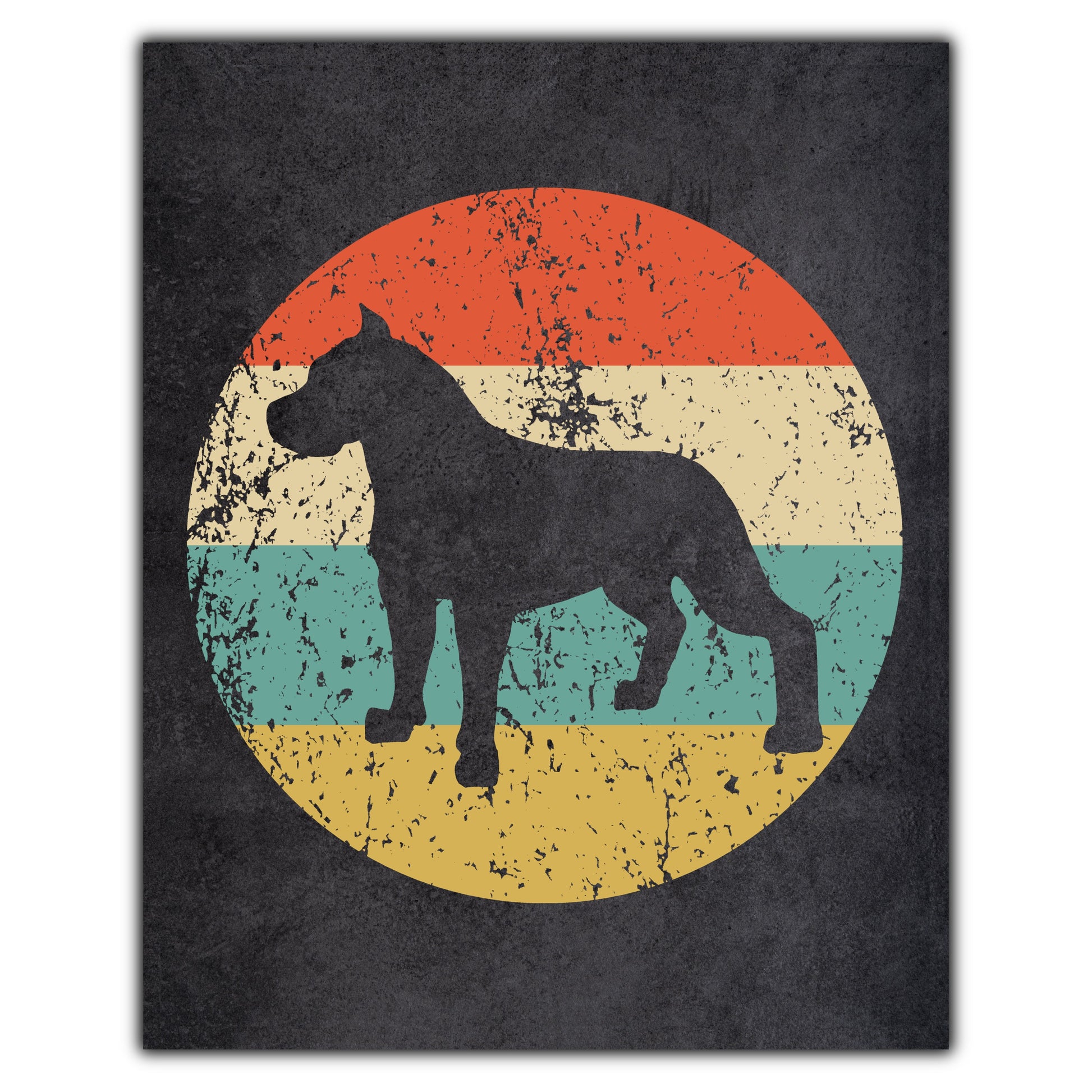 Cane Corso Dog Icon Retro 8"x10" Wall Art Print