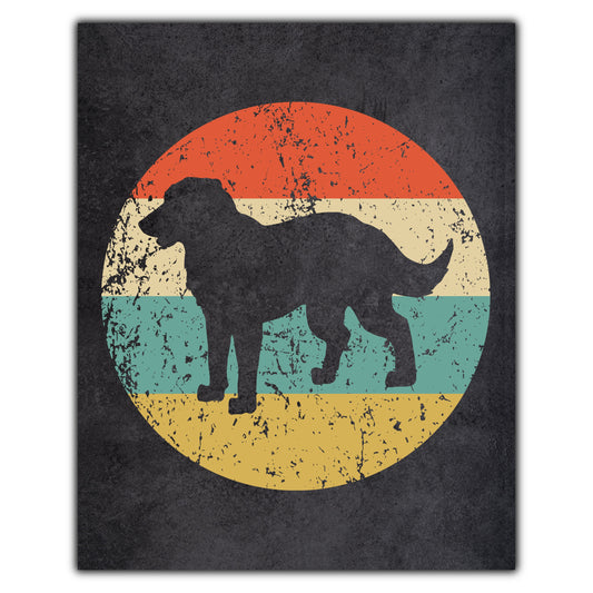 Chesapeake Bay Retriever Dog Icon Retro 8"x10" Wall Art Print